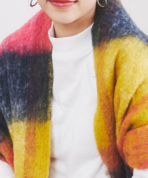 coen（コーエン）の「ボリュームチェックマフラー（マフラー・レディース・オレンジ/ピンク/ネイビー・FREE）」の5枚目の写真