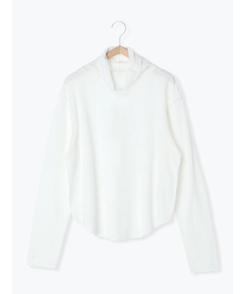 Samansa Mos2 blue（サマンサモスモスブルー）の「◎ミニワッフルハイネックロンT（Tシャツ/カットソー・レディース・オフホワイト/ブルー/ブラック・ﾌﾘ-）」の19枚目の写真