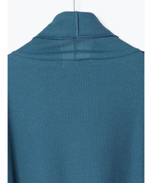 Samansa Mos2 blue（サマンサモスモスブルー）の「◎ミニワッフルハイネックロンT（Tシャツ/カットソー・レディース・オフホワイト/ブルー/ブラック・ﾌﾘ-）」の13枚目の写真