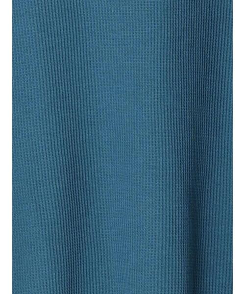 Samansa Mos2 blue（サマンサモスモスブルー）の「◎ミニワッフルハイネックロンT（Tシャツ/カットソー・レディース・オフホワイト/ブルー/ブラック・ﾌﾘ-）」の12枚目の写真