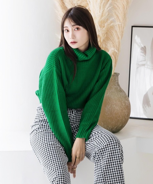 Julia Boutique(ジュリアブティック)の「千鳥格子柄ハイウエストストレートパンツ/22552(その他パンツ・レディース・ベージュ/ブラック・ONE)」の6枚目の写真