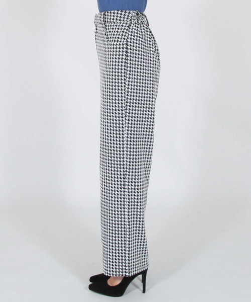 Julia Boutique(ジュリアブティック)の「千鳥格子柄ハイウエストストレートパンツ/22552(その他パンツ・レディース・ベージュ/ブラック・ONE)」の11枚目の写真