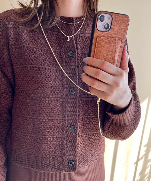 Me%（ミィパーセント）の「【iPhone13対応】フェイクレザーカラビナツキiPhoneケース（スマホケース/カバー・レディース・ベージュ/ブラウン/ブラック/ピンク/モカ・FREE）」の12枚目の写真