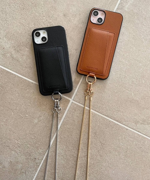 Me%（ミィパーセント）の「【iPhone13対応】フェイクレザーカラビナツキiPhoneケース（スマホケース/カバー・レディース・ベージュ/ブラウン/ブラック/ピンク/モカ・FREE）」の6枚目の写真