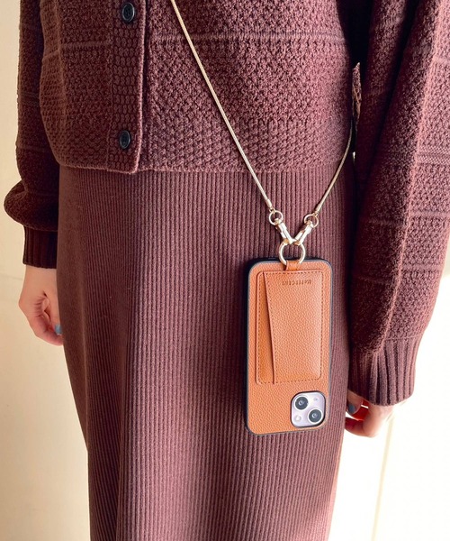 Me%（ミィパーセント）の「【iPhone13対応】フェイクレザーカラビナツキiPhoneケース（スマホケース/カバー・レディース・ベージュ/ブラウン/ブラック/ピンク/モカ・FREE）」の11枚目の写真