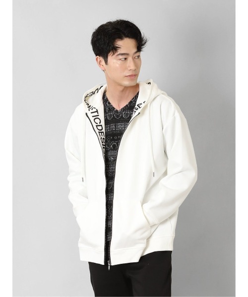 【セール】セマンティックデザイン ニットスエード トリミング BIGパーカー（パーカー）｜semantic design（セマンティックデザイン）