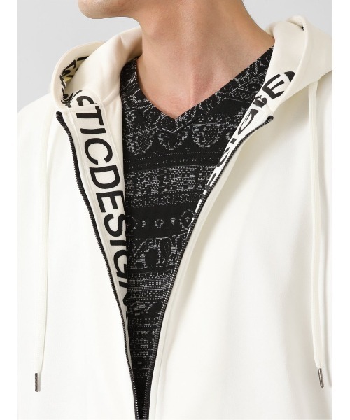 【セール】セマンティックデザイン ニットスエード トリミング BIGパーカー（パーカー）｜semantic design（セマンティックデザイン）