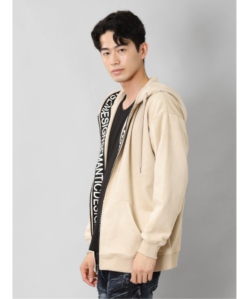 【セール】セマンティックデザイン ニットスエード トリミング BIGパーカー（パーカー）｜semantic design（セマンティックデザイン）