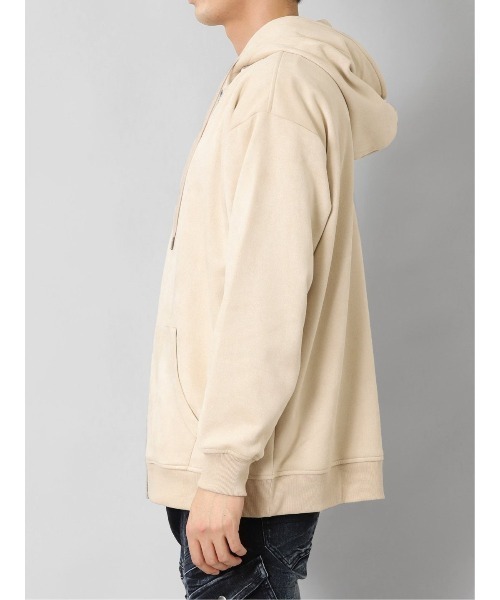 【セール】セマンティックデザイン ニットスエード トリミング BIGパーカー（パーカー）｜semantic design（セマンティックデザイン）