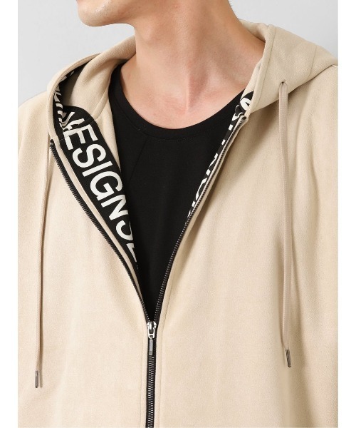 【セール】セマンティックデザイン ニットスエード トリミング BIGパーカー（パーカー）｜semantic design（セマンティックデザイン）