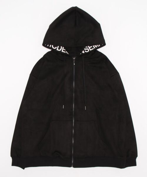 【セール】セマンティックデザイン ニットスエード トリミング BIGパーカー（パーカー）｜semantic design（セマンティックデザイン）