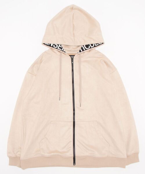 【セール】セマンティックデザイン ニットスエード トリミング BIGパーカー（パーカー）｜semantic design（セマンティックデザイン）