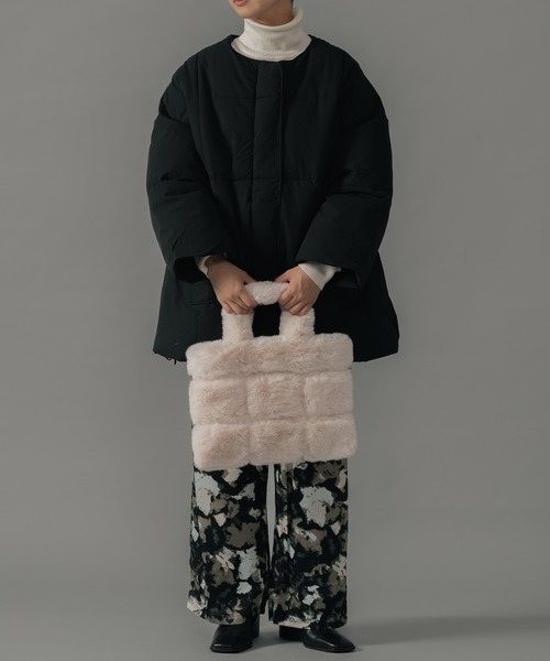 ottilie（オティーリエ）の「【 ottilie / オティーリエ 】 エコファーハンドバッグ（ハンドバッグ・レディース・オフホワイト/ブラウン・FREE）」の7枚目の写真