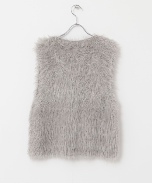 KBF（ケイビーエフ）の「ファーニットベスト（ベスト・レディース・ベージュ/グレー・ONE）」の20枚目の写真