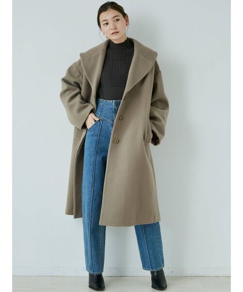 LAGUNAMOON（ラグナムーン）の「チェックリブニットプルオーバー（ニット/セーター・レディース・ブラック/チャコールグレー/アイボリー・FREE）」の17枚目の写真