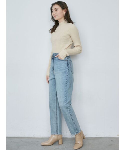 LAGUNAMOON（ラグナムーン）の「チェックリブニットプルオーバー（ニット/セーター・レディース・ブラック/チャコールグレー/アイボリー・FREE）」の19枚目の写真