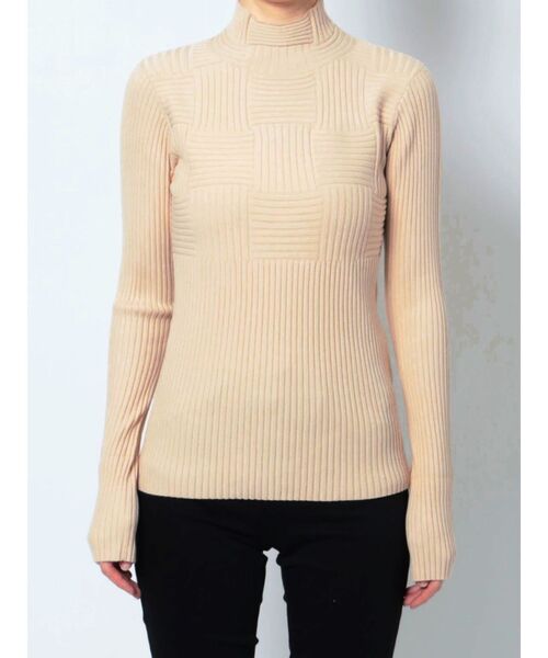 LAGUNAMOON（ラグナムーン）の「チェックリブニットプルオーバー（ニット/セーター・レディース・ブラック/チャコールグレー/アイボリー・FREE）」の22枚目の写真