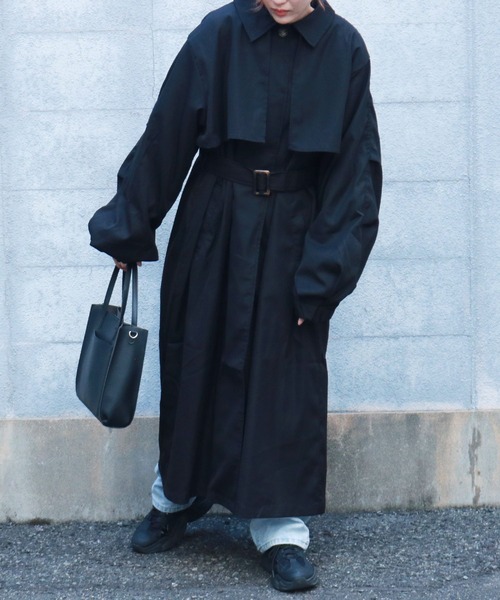 Auntie Rosa（アンティローザ）の「ステンカラーコート（その他アウター・レディース・ブラック/アイボリー/モカ・FREE）」の3枚目の写真