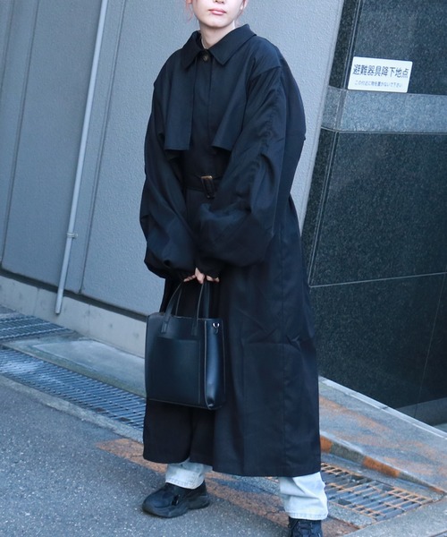 Auntie Rosa（アンティローザ）の「ステンカラーコート（その他アウター・レディース・ブラック/アイボリー/モカ・FREE）」の7枚目の写真