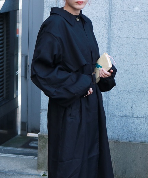 Auntie Rosa（アンティローザ）の「ステンカラーコート（その他アウター・レディース・ブラック/アイボリー/モカ・FREE）」の10枚目の写真