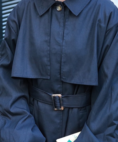 Auntie Rosa（アンティローザ）の「ステンカラーコート（その他アウター・レディース・ブラック/アイボリー/モカ・FREE）」の11枚目の写真