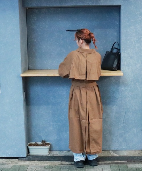 Auntie Rosa（アンティローザ）の「ステンカラーコート（その他アウター・レディース・ブラック/アイボリー/モカ・FREE）」の13枚目の写真