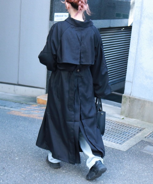 Auntie Rosa（アンティローザ）の「ステンカラーコート（その他アウター・レディース・ブラック/アイボリー/モカ・FREE）」の12枚目の写真