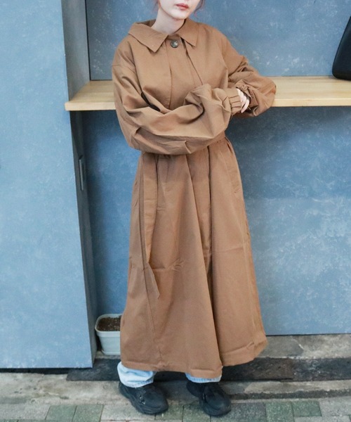 Auntie Rosa（アンティローザ）の「ステンカラーコート（その他アウター・レディース・ブラック/アイボリー/モカ・FREE）」の17枚目の写真