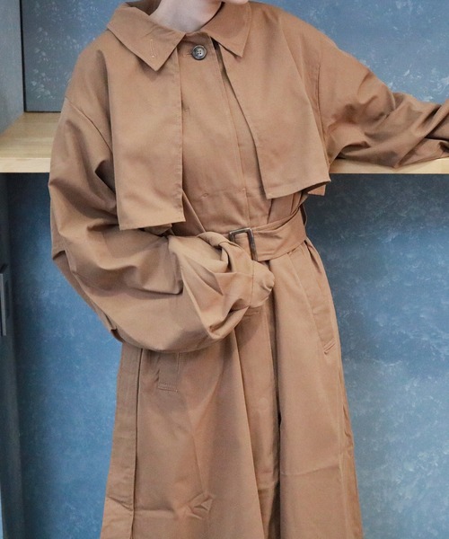 Auntie Rosa（アンティローザ）の「ステンカラーコート（その他アウター・レディース・ブラック/アイボリー/モカ・FREE）」の18枚目の写真