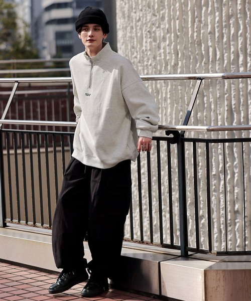 RAGEBLUE（レイジブルー）の「裏起毛スウェット/ワンポイント刺繍ハーフジップクルー（スウェット・メンズ・レッド/ホワイト/ブルー/ブラック・MEDIUM/LARGE）」の5枚目の写真