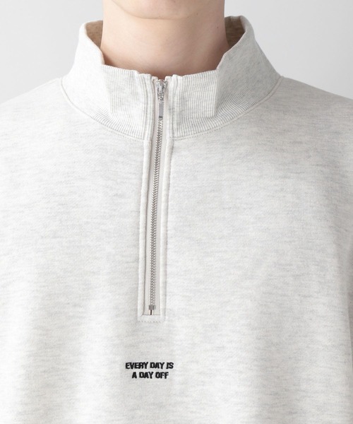 RAGEBLUE（レイジブルー）の「裏起毛スウェット/ワンポイント刺繍ハーフジップクルー（スウェット・メンズ・レッド/ホワイト/ブルー/ブラック・MEDIUM/LARGE）」の19枚目の写真