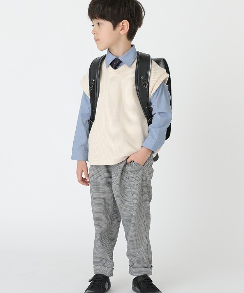 HAKKA KIDS（ハッカキッズ）の「アンクル丈テーパードパンツ（スラックス・キッズ・グレー/ネイビー/チャコール・120cm/100cm/110cm/130cm）」の9枚目の写真