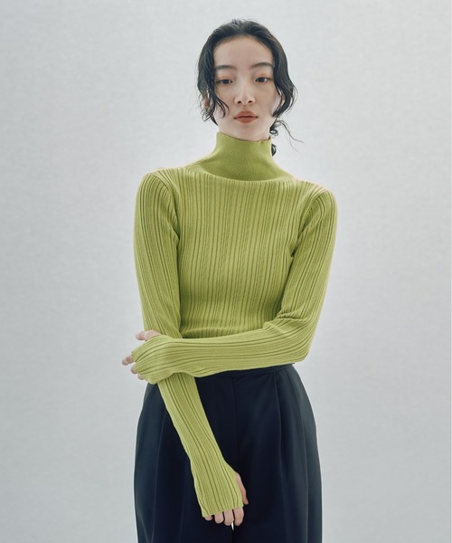 INSIIS(インシス)の「ランダムリブハイネックニット(ニット/セーター・レディース・ブラック/ブルー/グリーン・フリー)」の17枚目の写真