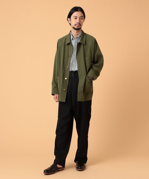 BEAMS LIGHTS（ビームスライツ）の「BEAMS LIGHTS / ツイル カバーオール（カバーオール・メンズ・ネイビー/オリーブ・SMALL/MEDIUM/LARGE）」の5枚目の写真