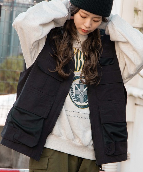 WEGO(ウィゴー)の「WEGO/ユーティリティーベスト(ベスト・メンズ・ブラック・FREE)」の2枚目の写真