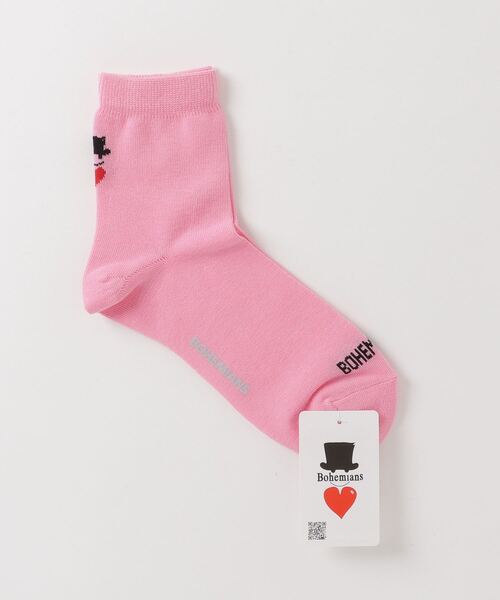 BOHEMIANS（ボヘミアンズ）の「BOHEMIANS/ボヘミアンズ　BACK LOVE&HAT SOCKS ソックス　ウィメンズ（ソックス/靴下・レディース・グリーン/ピンク/ホワイト・F）」の4枚目の写真