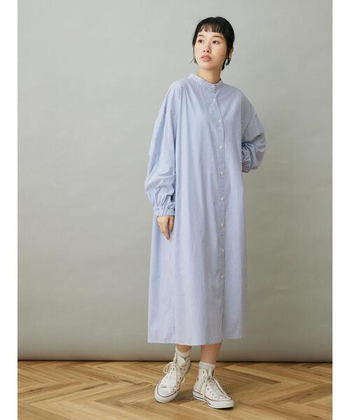 CRAFT STANDARD BOUTIQUE（クラフトスタンダードブティック）の「SET ニットベスト+シャツワンピース（ワンピース・レディース・ベージュ/ネイビー/ブラック・FREE）」の5枚目の写真