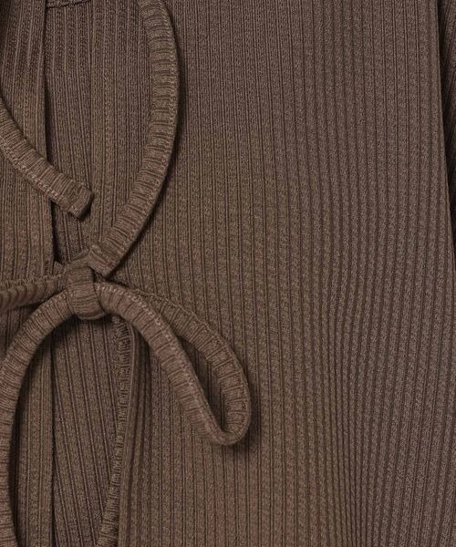 mysty woman（ミスティウーマン）の「マルチツインSSリボンカーディガン　184577（カーディガン/ボレロ・レディース・ブラウン/グリーン/ブルー/アイボリー/イエロー・FREE）」の18枚目の写真