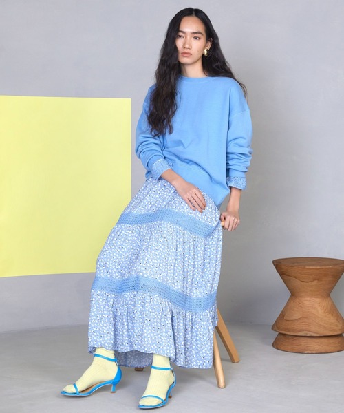 BAYFLOW(ベイフロー)の「ヴィンテージフラワーワンピース(ワンピース・レディース・ネイビー/サックスブルー・SMALL/MEDIUM)」の12枚目の写真