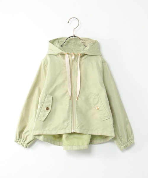 ikka（イッカ）の「サテンフレアマウンテンパーカー（120~160cm）（マウンテンパーカー・キッズ・グリーン/ピンク系その他・120/130/140/150/160）」の17枚目の写真