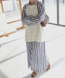 SLOBE IENA | コットンブロードスキッパーワンピース(ワンピース)