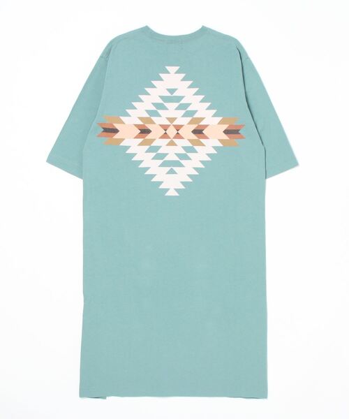 PENDLETON(ペンドルトン)の「【 PENDLETON / ペンドルトン 】 5分丈 バックプリントワンピース BACKPRINTONEPIECE 32752106 MNY(ワンピース・レディース・ブラック/ネイビー/ライトグリーン・FREE)」の4枚目の写真