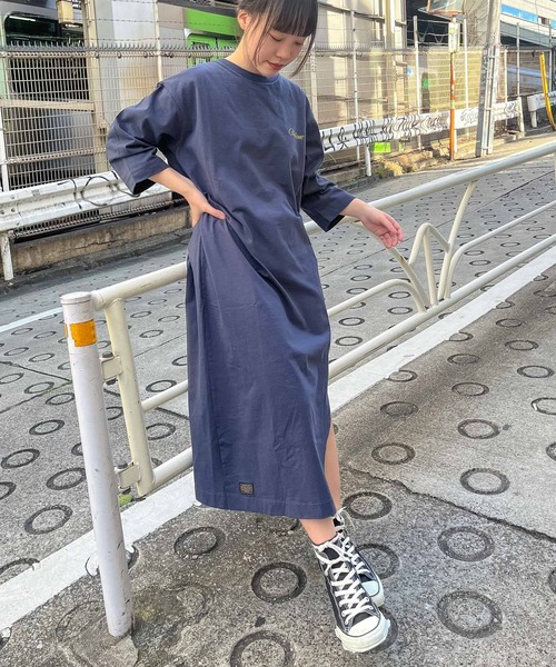 PENDLETON(ペンドルトン)の「【 PENDLETON / ペンドルトン 】 5分丈 バックプリントワンピース BACKPRINTONEPIECE 32752106 MNY(ワンピース・レディース・ブラック/ネイビー/ライトグリーン・FREE)」の1枚目の写真
