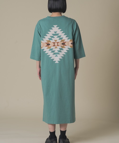 PENDLETON(ペンドルトン)の「【 PENDLETON / ペンドルトン 】 5分丈 バックプリントワンピース BACKPRINTONEPIECE 32752106 MNY(ワンピース・レディース・ブラック/ネイビー/ライトグリーン・FREE)」の15枚目の写真