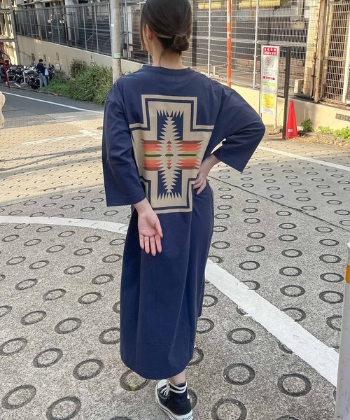 PENDLETON(ペンドルトン)の「【 PENDLETON / ペンドルトン 】 5分丈 バックプリントワンピース BACKPRINTONEPIECE 32752106 MNY(ワンピース・レディース・ブラック/ネイビー/ライトグリーン・FREE)」の19枚目の写真