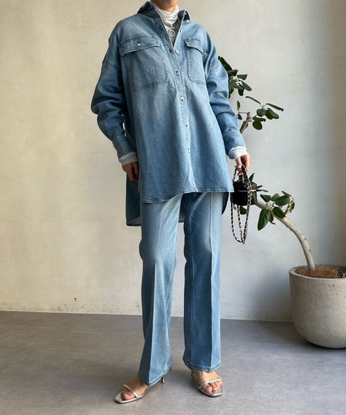 Healthy denim(ヘルシーデニム)の「【Healthy denim/ヘルシーデニム 】Almond(シャツ/ブラウス・レディース・ブルー・1)」の6枚目の写真