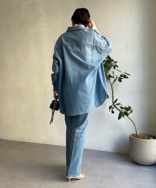 Healthy denim(ヘルシーデニム)の「【Healthy denim/ヘルシーデニム 】Almond(シャツ/ブラウス・レディース・ブルー・1)」の7枚目の写真