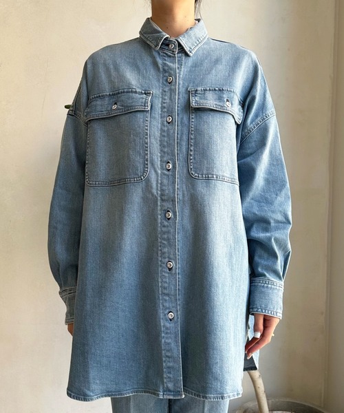 Healthy denim(ヘルシーデニム)の「【Healthy denim/ヘルシーデニム 】Almond(シャツ/ブラウス・レディース・ブルー・1)」の12枚目の写真