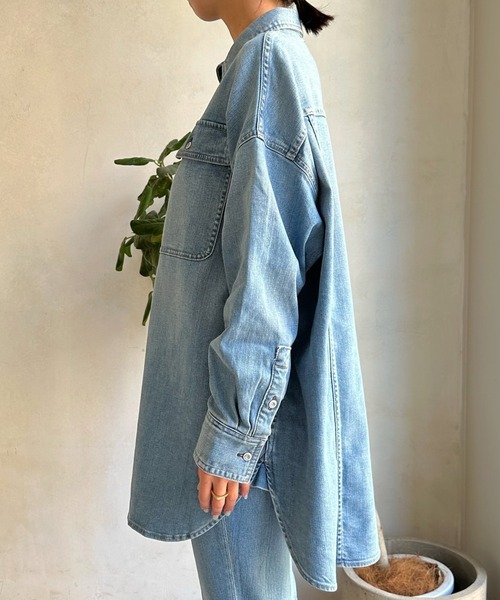 Healthy denim(ヘルシーデニム)の「【Healthy denim/ヘルシーデニム 】Almond(シャツ/ブラウス・レディース・ブルー・1)」の13枚目の写真