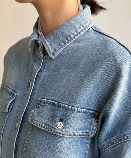 Healthy denim(ヘルシーデニム)の「【Healthy denim/ヘルシーデニム 】Almond(シャツ/ブラウス・レディース・ブルー・1)」の15枚目の写真